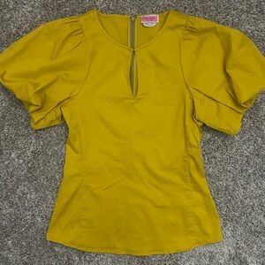 Kate Spade Puff Sleeve Poplin Blouse